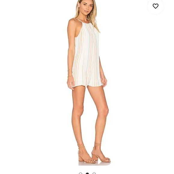 Privacy Please Lucca Romper in Multi Stripe - Picture 9 of 9